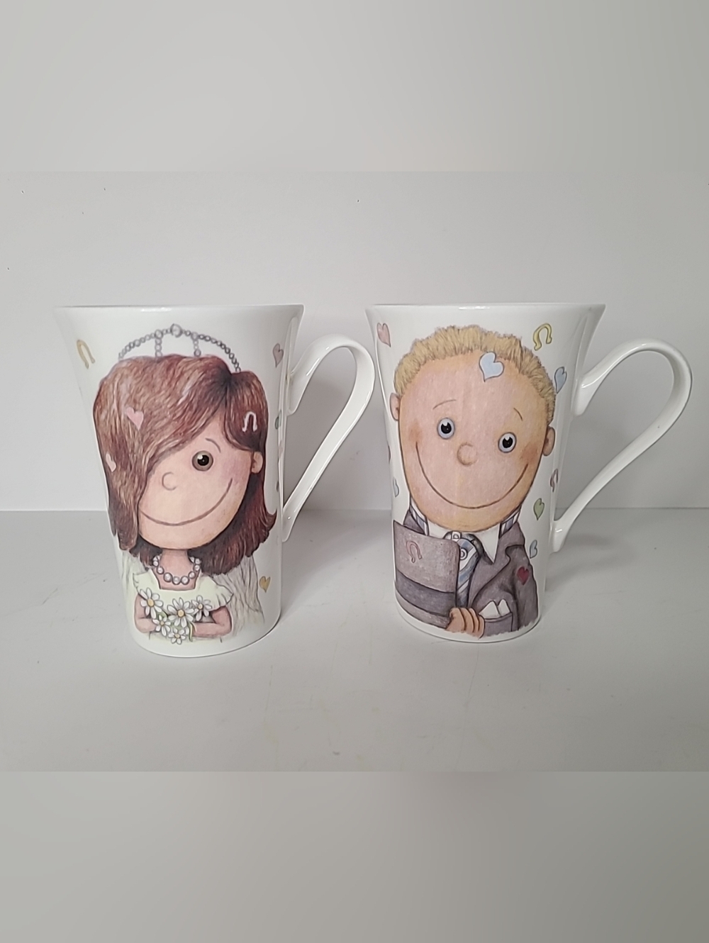 Roy Kirkham Wedding Day Fine Bone China Mugs 400ml 4 7/8 - Set of 2